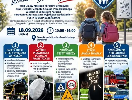 Festyn „Bezpieczeństwo w drodze do bezpiecznej przyszłości” w Węince już 18 września