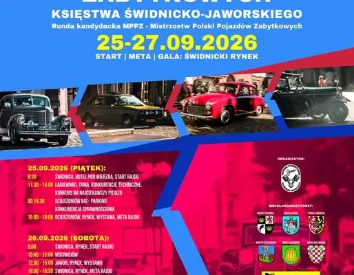V Międzynarodowy Rajd Pojazdów Zabytkowych przejedzie przez gminę Mściwojów