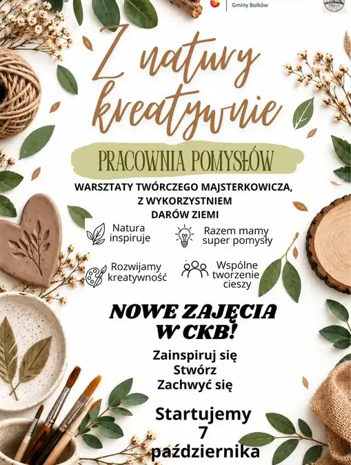 Nowe warsztaty kreatywne dla dzieci w CKB Bolków – start 7 października