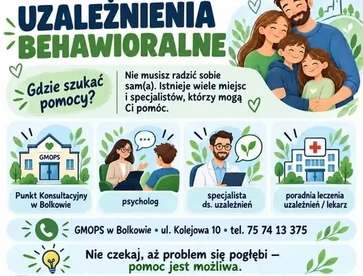 Uzależnienia behawioralne – gdzie w Bolkowie szukać pomocy?