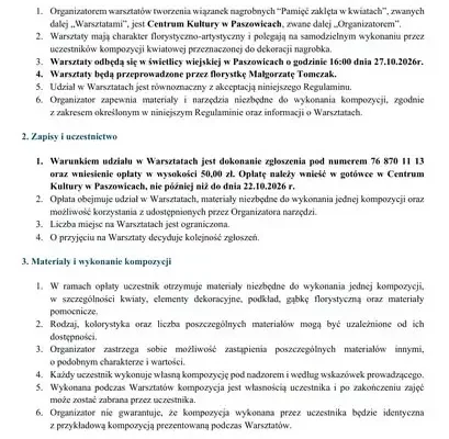 Warsztaty florystyczne w Paszowicach – własnoręczne wiązanki nagrobne
