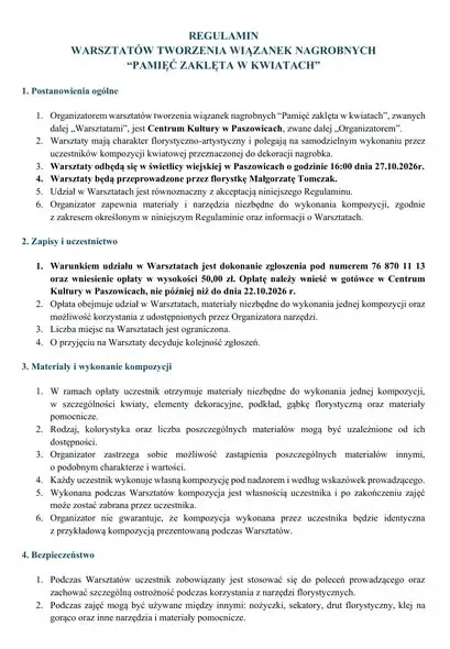 Warsztaty florystyczne w Paszowicach – własnoręczne wiązanki nagrobne