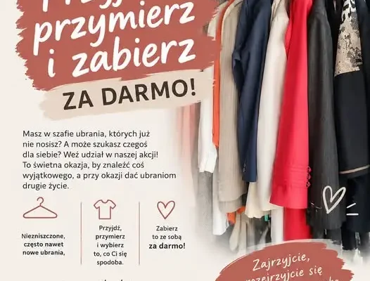 Jawor: Parafialny Caritas zaprasza na darmową wymianę ubrań
