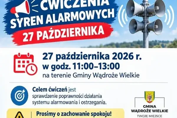 Gmina Wądroże Wielkie: ćwiczenia syren alarmowych 27 października